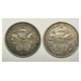 1892 & 1893 Columbian Expo Commem Half Pair
