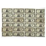 Lot of 24 Blue Seal 1957 $1 Silver Certificates
