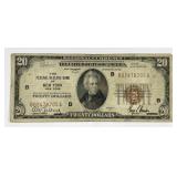 1929 $20 Federal Reserve Bank New York NY National