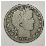 1912-D Barber Silver Half Good G
