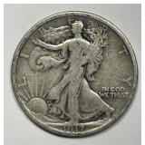 1917 Walking Liberty Silver Half Fine F
