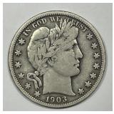 1903-S Barber Silver Half Very Good VG