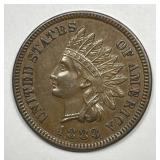 1883 Indian Head Cent About Uncirculated AU