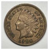 1906 Indian Head Cent About Uncirculated AU