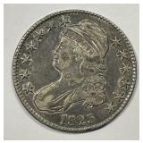 1825 Capped Bust Silver Half Very Fine VF