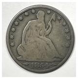 1854-O Seated Liberty Silver Half Good G