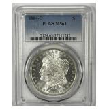 1884-O Morgan Silver $1 PCGS MS63