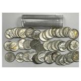 Mixed Date Roll Mercury Silver Dimes in XF/AU