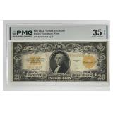 1922 $20 Gold Certificate Fr#1187 PMG VF35 EPQ