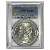 1891-O Morgan Silver $1 PCGS UNC details