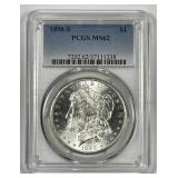 1890-S Morgan Silver $1 PCGS MS62