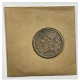 1851 Braided Hair Half Cent 1/2c Fine F details