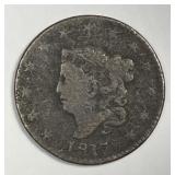 1817 Coronet Head Large Cent VG details