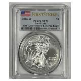 2016-W Burnished Silver Eagle PCGS SP70