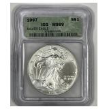 1997 Silver American Eagle ICG MS69