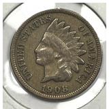1908-S Indian Head Cent Key Date Extra Fine XF