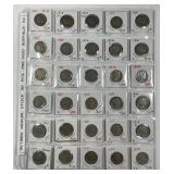 Page With 30 Early Date Buffalo Nickels 1913-1919