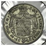GERMANY SAXONY: 1846 Silver 1/6 Thaler XF