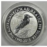 AUSTRALIA: 2015 Silver $1 Kookaburra 25th Anniv