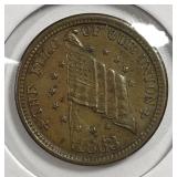 1863 Civil War Token Flag Of Our Union