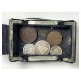 Cool Coin Purse with 6 Old Type Coins