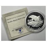 2006 Silver $20 Liberia Bottlenose Dolphin Proof