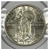 1917 Standing Liberty Silver Quarter Type 1 CH AU