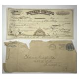 1905 US Treasury War Settlement Warrant