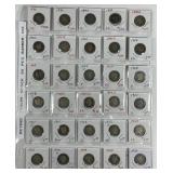 Page With 30 Barber Silver Dimes 1892-1916