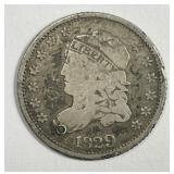 1829 Capped Bust Silver Half Dime H10c Good detail