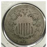 1869 Shield Nickel Good G