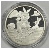 Topless Nude Female Easter 1 Ounce 999 Silver