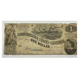1862 $1 Confederate Note Lucy Pickens T-45