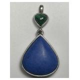 Lapis Lazuli Cabochon Sterling Silver Pendant