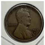 1915-S Lincoln Wheat Cent Fine F