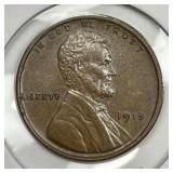 1915 Lincoln Wheat Cent Choice AU