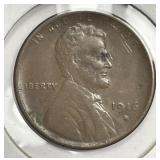 1916-S Lincoln Wheat Cent Extra Fine XF details