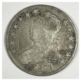 1824 Capped Bust Silver Half Good G+