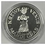 Krewe Of Venus Mardi Gras 1 oz .999 Silver