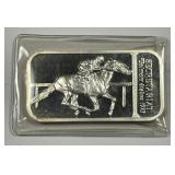 Vintage Secretariat Horse 1 Ounce Sliver Art Bar