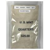 100 Mixed Washington Quarters From Mint Sets