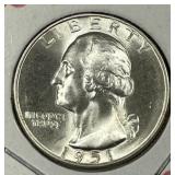 1951-S Washington Silver Quarter CH BU