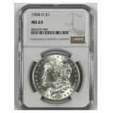 1904-O Morgan Silver $1 NGC MS63