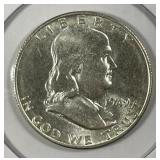 1949-S Franklin Silver Half Uncirculated BU