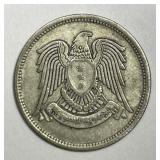SYRIA: 1947 (AH 1366) Silver 25 Qirsh