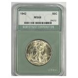 1942 Walking Liberty Silver Half Uncirculated BU