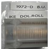 1972-D Eisenhower $1 IKE 20-Coin Roll BU