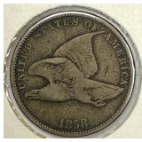 1858 Flying Eagle Cent Small Letters VG