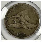 1857 Flying Eagle Cent Fine F