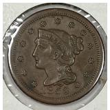 1852 Braided Hair Large Cent Extra Fine XF